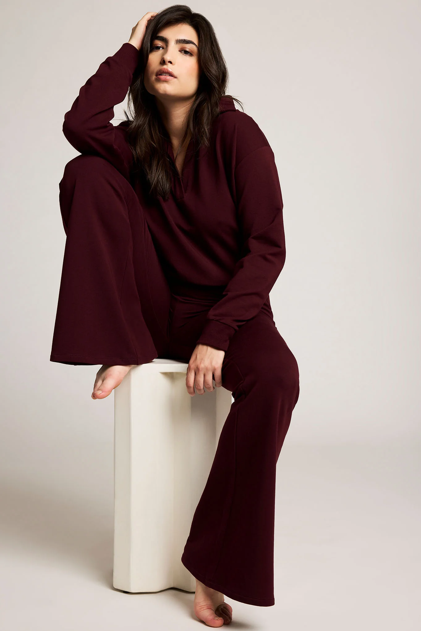Club Flare Pant in Garnet - Image 4